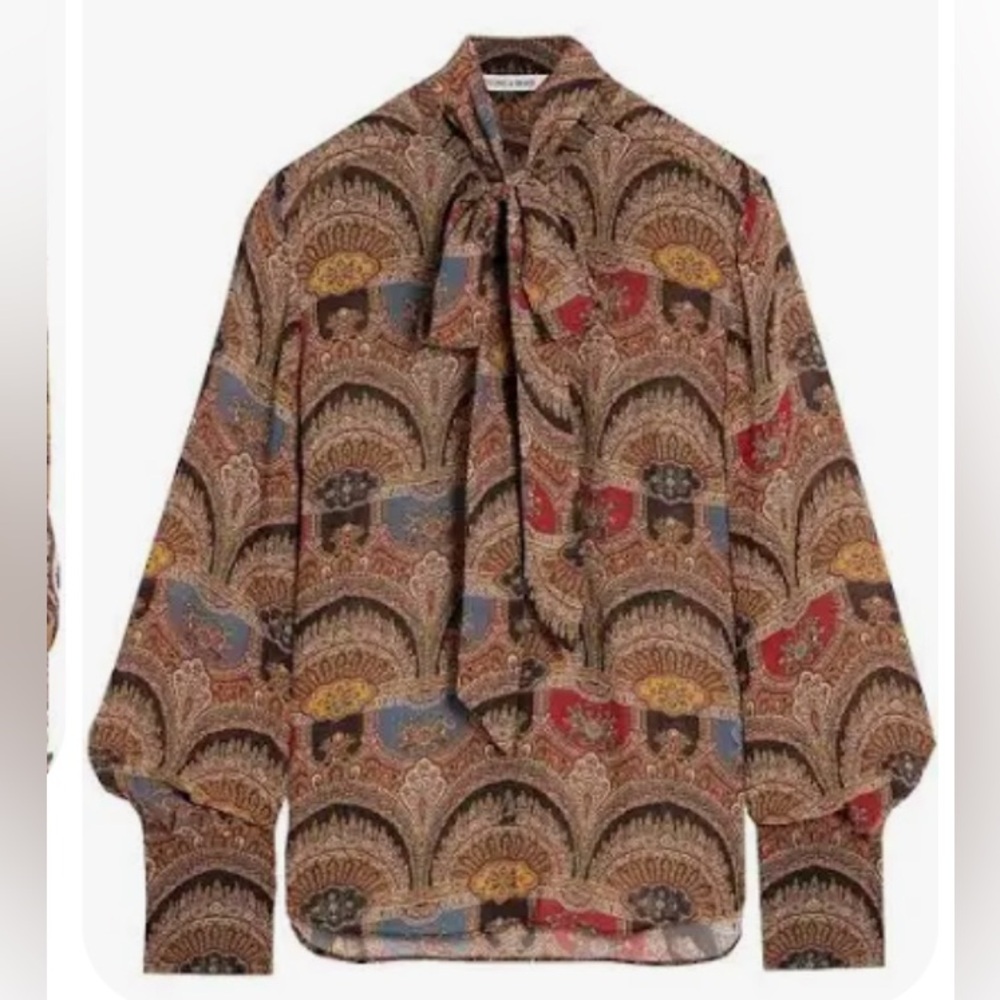 Veronica Beard Silk Paisley Blouse